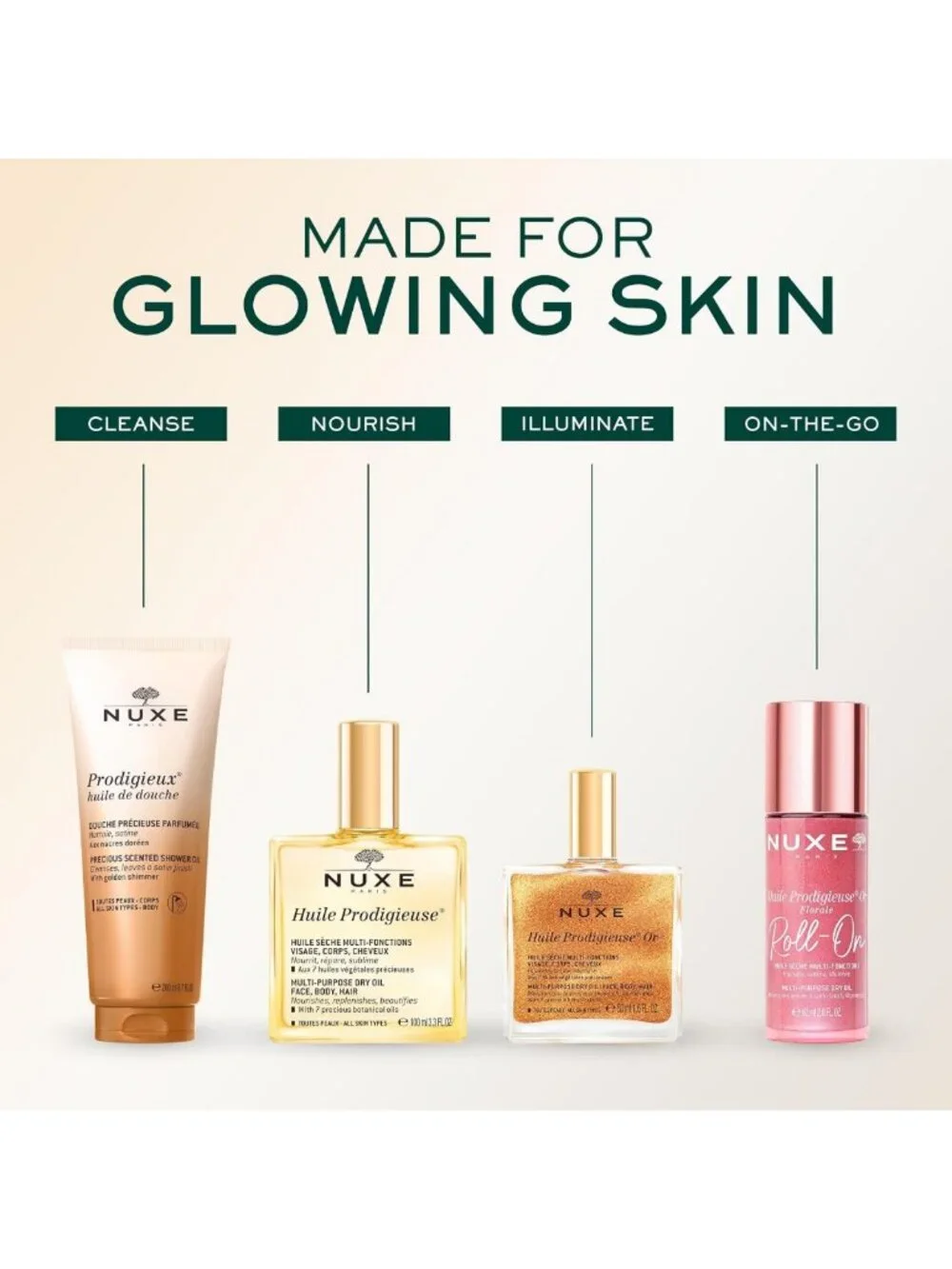 Shimmering Body Oil for Skin & Hair - Nourishing, Moisturizing, Multi-Use Oil
